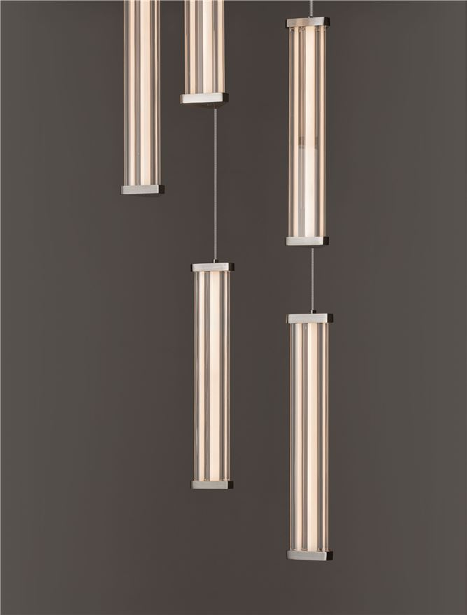 PHEME SP5 - Matt Black Metal Base, Satin Nickel & Clear Acrylic [5]