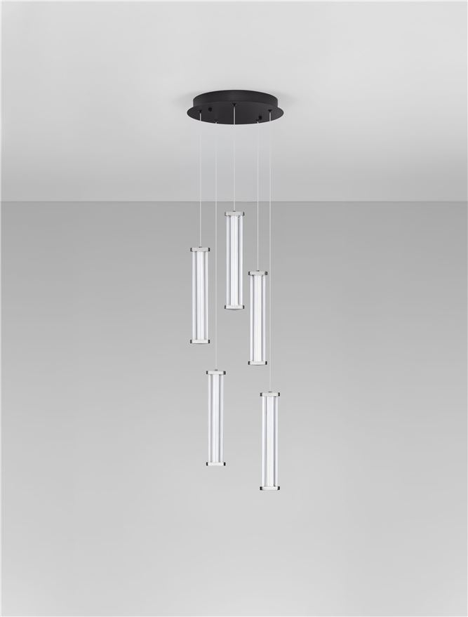 PHEME SP5 - Matt Black Metal Base, Satin Nickel & Clear Acrylic [3]