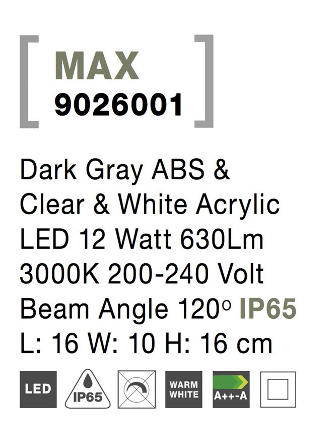MAX aplica exterioara LED 9026001 [6]