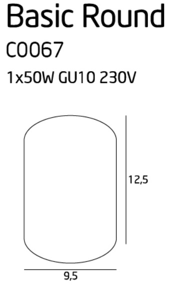 Maxlight C0067 Basic Round - spot aplicat (plafoniera) [2]