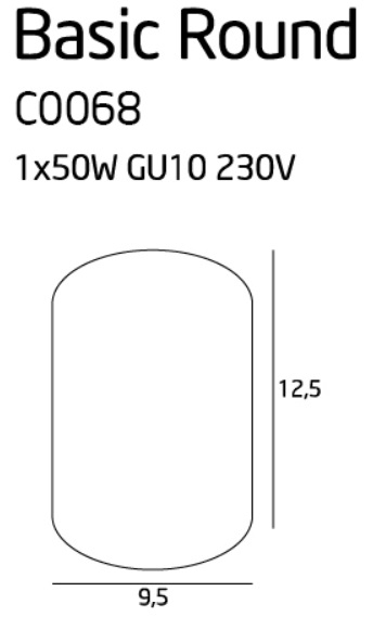 Maxlight C0068 Basic Round - spot aplicat [3]