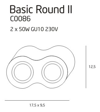 Maxlight C0086 Basic Round - spot aplicat [3]