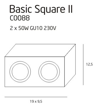 Maxlight C0088 Basic Squae - spot aplicat [2]