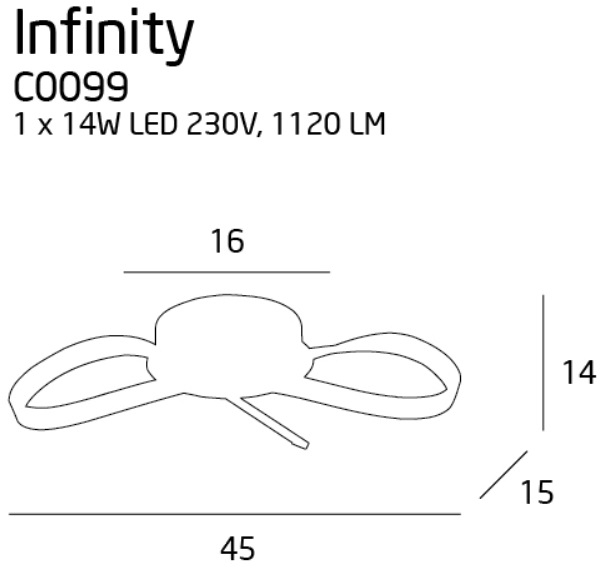 Maxlight C0099 Infinity - plafoniera moderna LED [2]