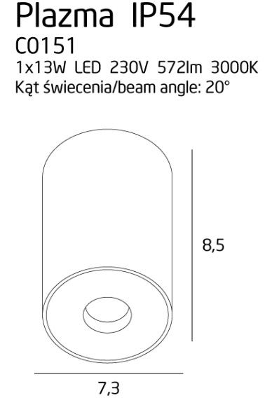 Maxlight C0151 Plazma IP54 [4]