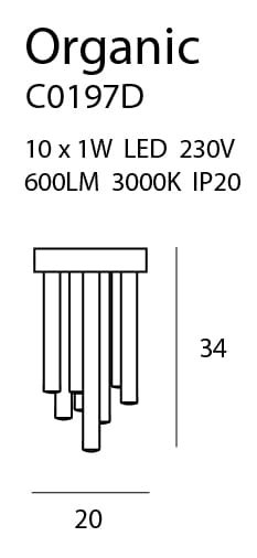 Maxlight C0197D Organic 20cm - plafoniera moderna [2]
