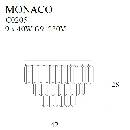 MAXLIGHT C0205 Plafoniera MONACO Auriu Ø 42 cm [4]