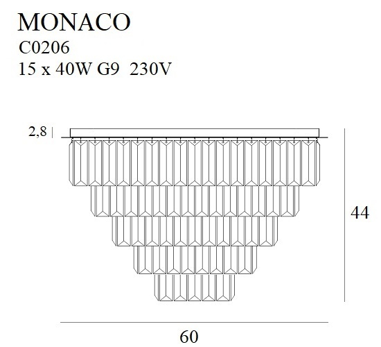 MAXLIGHT C0206 Plafoniera MONACO Auriu Ø 60 cm [5]