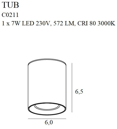 Maxlight C0211 Tub + Decorative ring RC0155/C0156 [5]