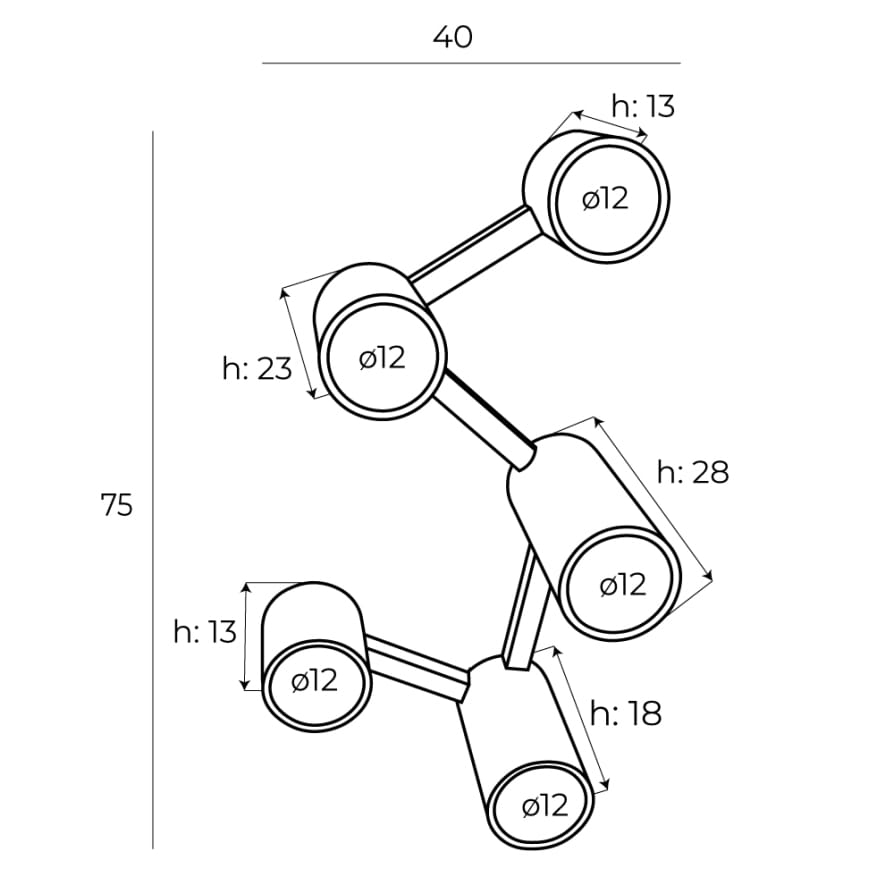 MAXLIGHT C0230 Plafoniera  LAXER alb [2]
