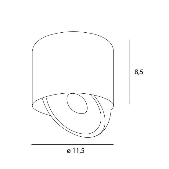MAXLIGHT C0266 Plafoniera  VECTOR 10W NEGRU [8]