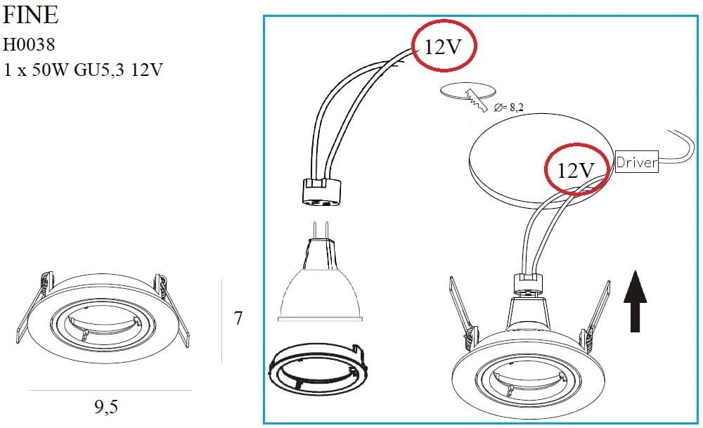 Maxlight H0038 Fine - spot incastrat [3]
