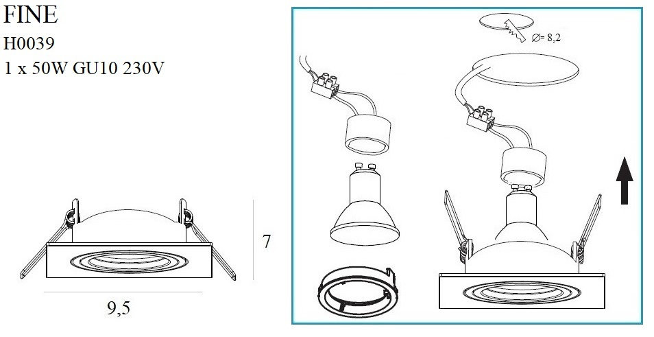 Maxlight H0039 Fine - spot incastrat [3]