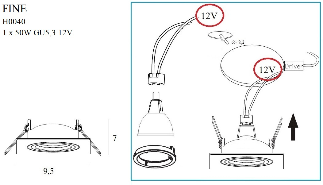 Maxlight H0040 Fine - spot incastrat [3]
