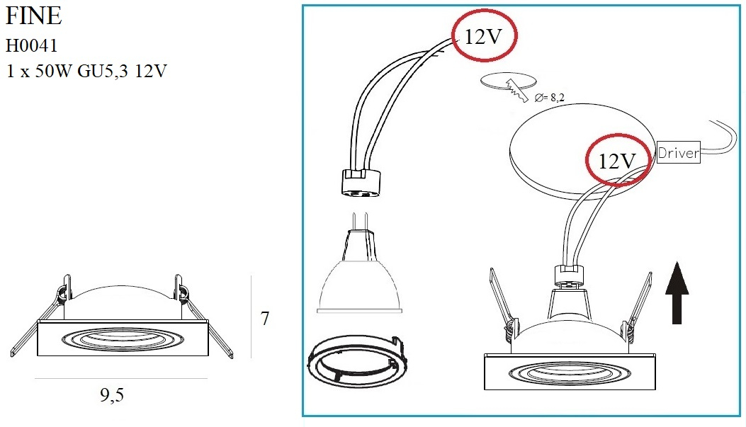 Maxlight H0041 Fine - spot incastrat [4]