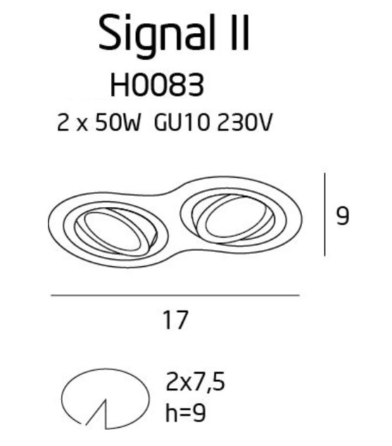 MAXLIGHT H0083 SPOT INCASTRAT SIGNAL II ALB [6]