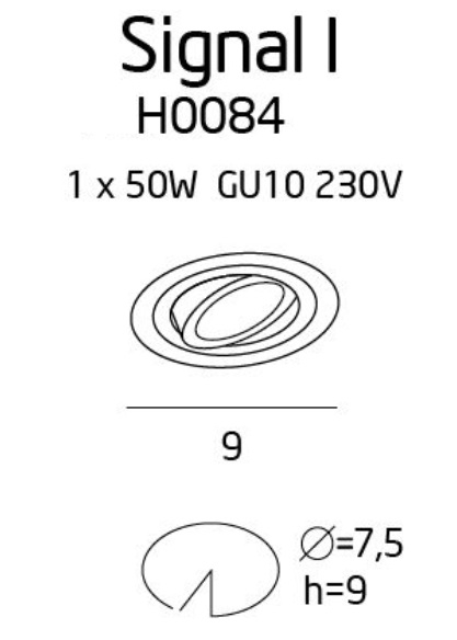 MAXLIGHT H0084 SPOT INCASTRAT SIGNAL I ALB [6]
