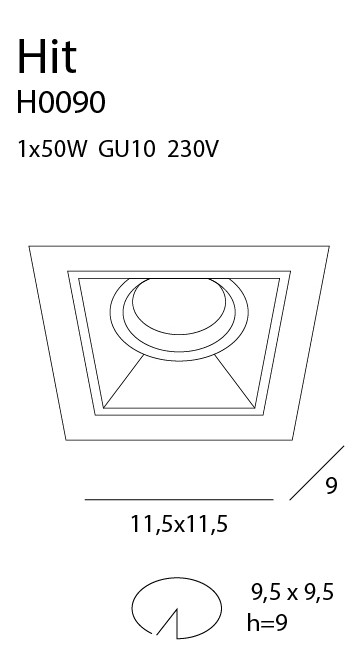 Maxlight H0090 Hit I - spot incastrat [3]