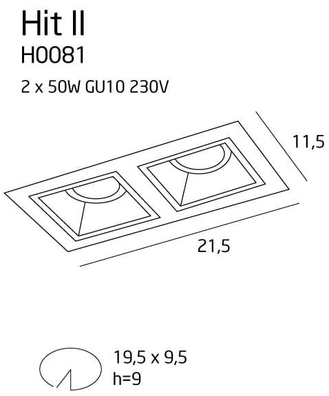 Maxlight H0091 Hit II - spot incastrat [4]