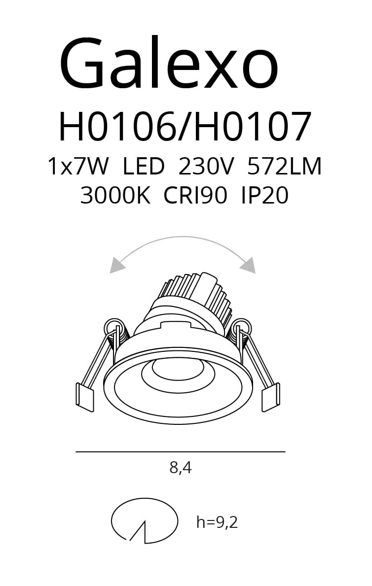 Maxlight H0106 Galexo - spot incastrat [4]