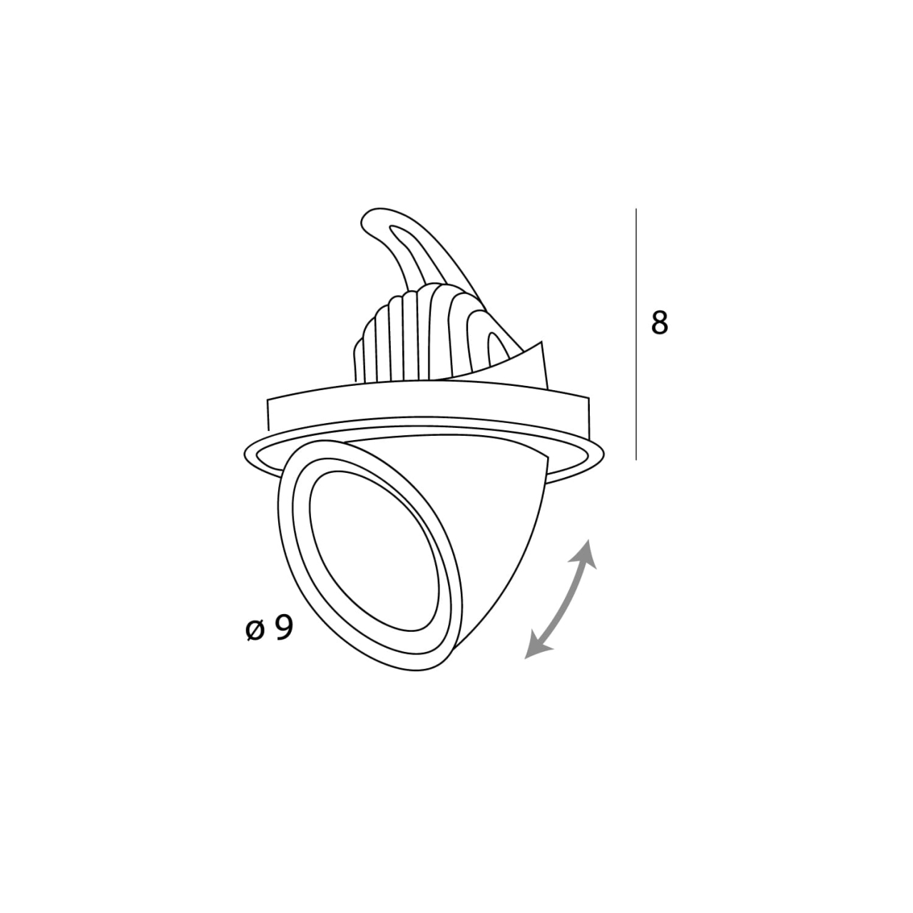 MAXLIGHT H0133 Spot incastrat RUBIO 10W BLACK [5]