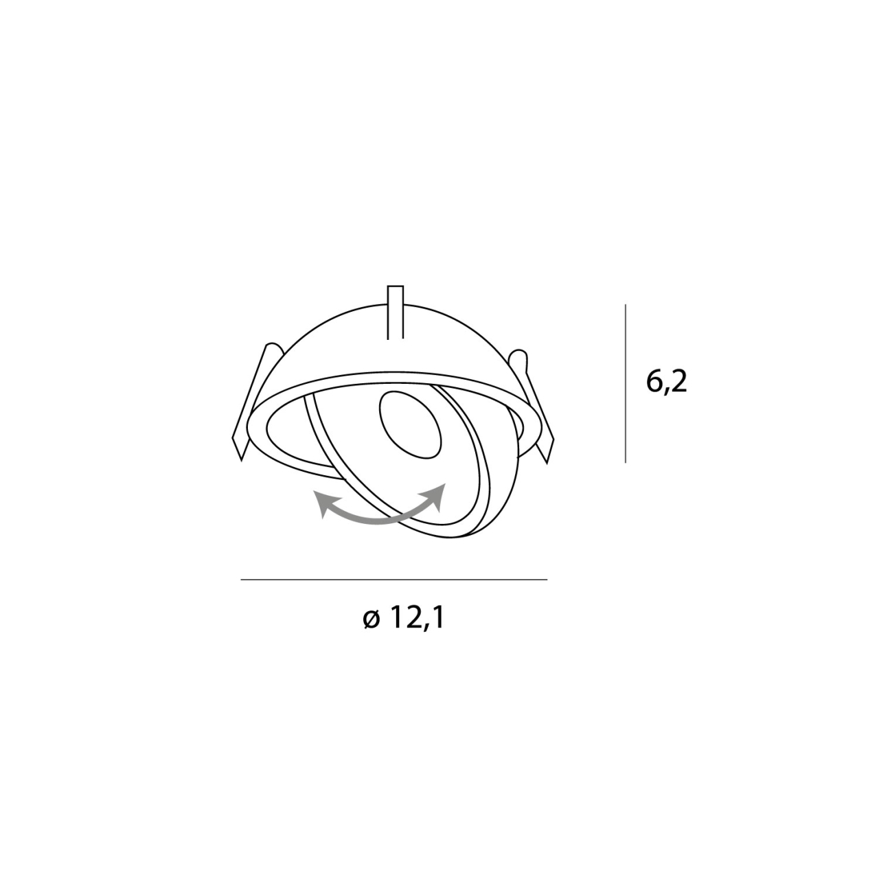 MAXLIGHT H0140 SPOT INCASTRAT VECTOR 10W NEGRU [8]