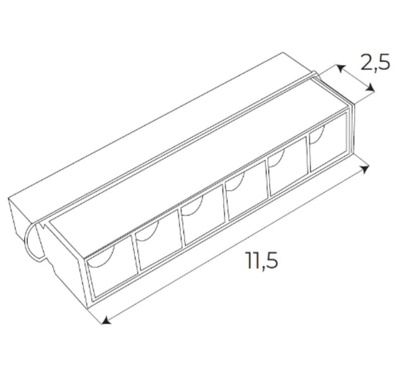 Maxlight M0003D Magnetic Linear Grid 11cm Dali [5]