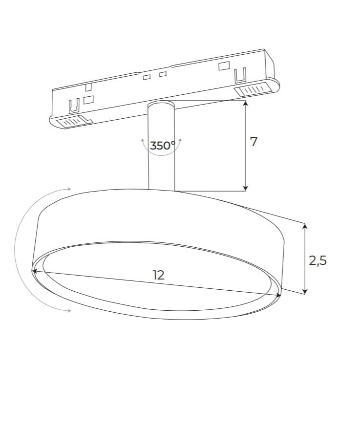 Maxlight M0014D Magnetic Spotlight 12W Dali [3]