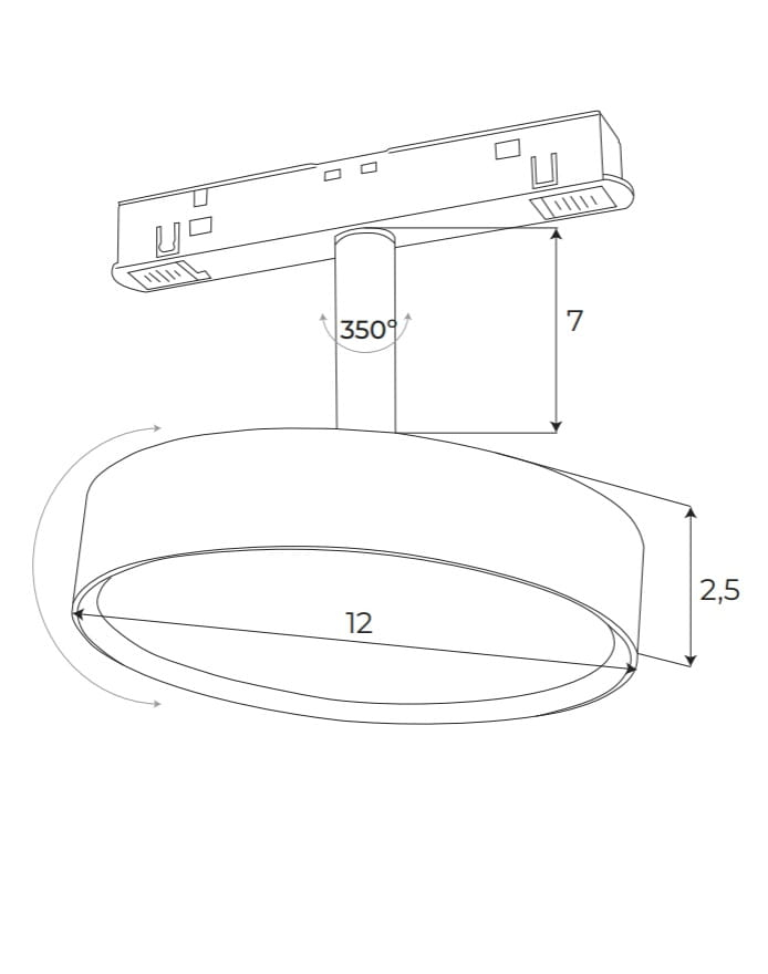 Maxlight M0042N Magnetic Spotlight 12W On/Off [4]