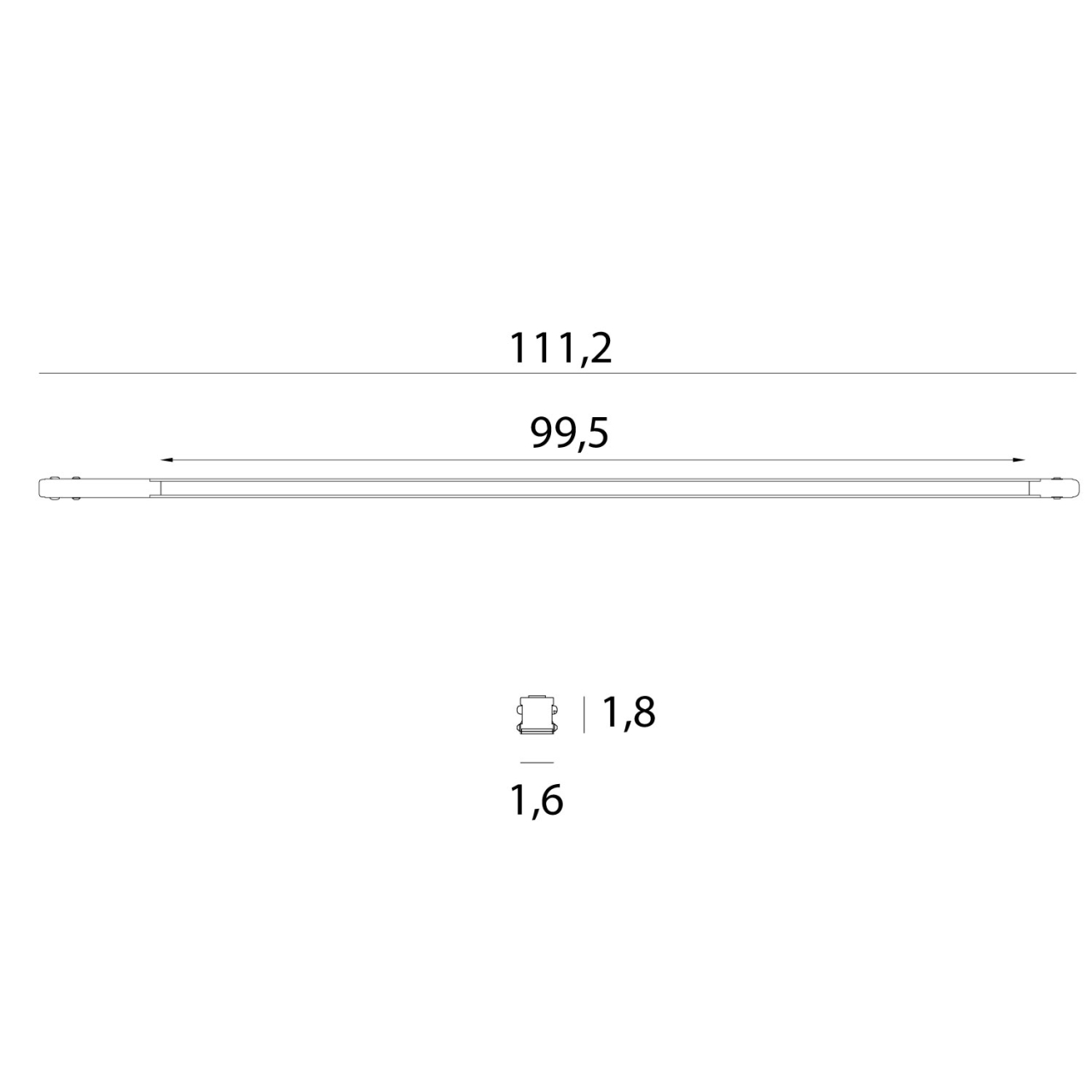 Maxlight M0052N Magnetic Flat line 104cm On/Off [3]