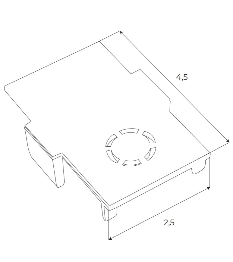 Maxlight MA0011 Magnetic End cap for recessed track MT0006/MT0007 [2]
