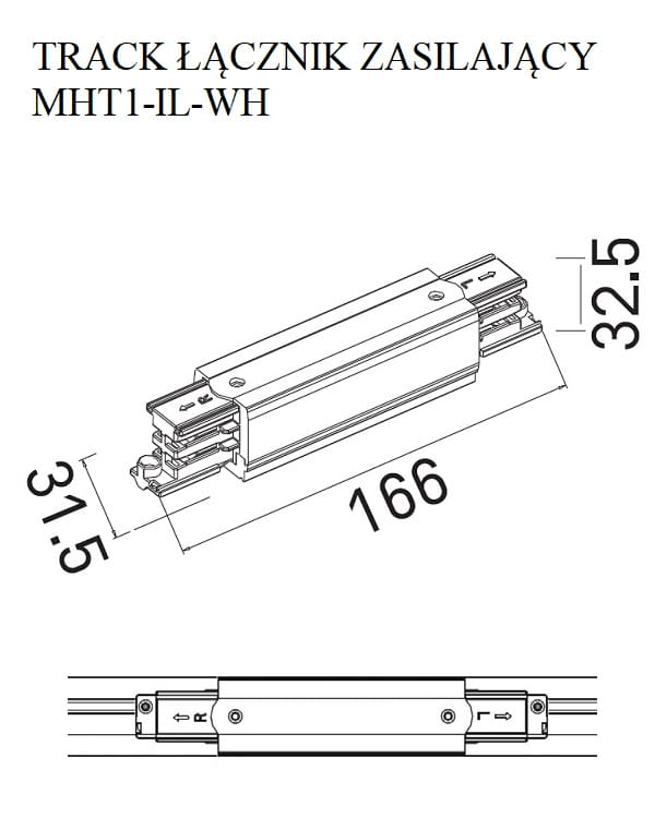Maxlight MHT1-I-WH Straight connector [3]