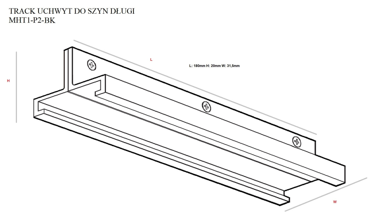 Maxlight MHT1-P2-Bk Track bracket. long [2]