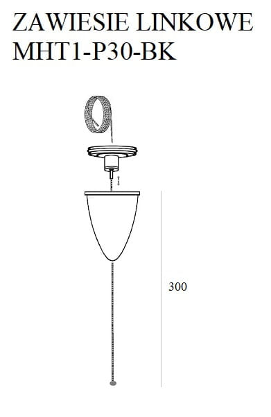 Maxlight MHT1-P30-BK Cable sling 3m. with adjustment without bracket [2]