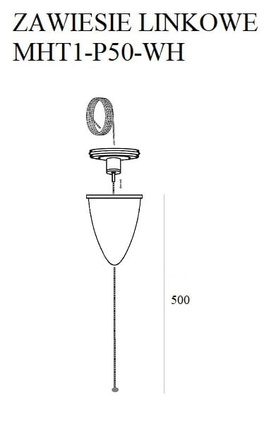 Maxlight MHT1-P30-WH Cable sling 3m. with adjustment without bracket [2]