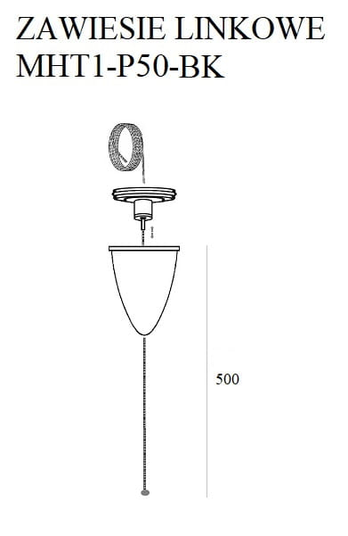 Maxlight MHT1-P50-BK Cable sling 5m. with adjustment without bracket [2]