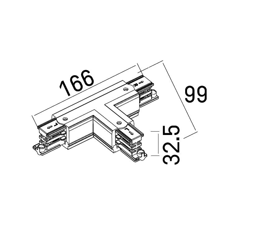 Maxlight MHT1-T/L-WH T connector. left [2]