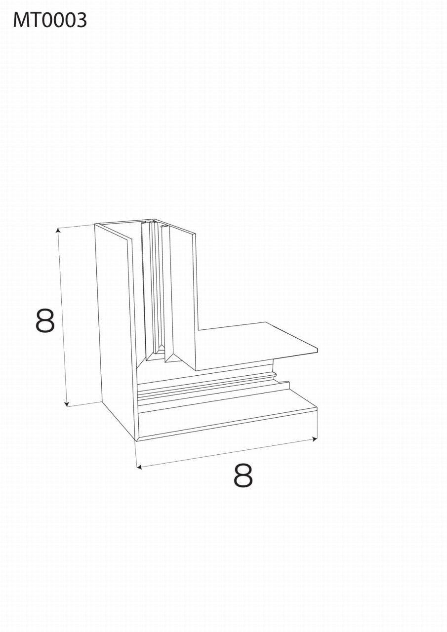 Maxlight MT0003 Magnetic 90° corner for high-profile surface track MT0001/MT0002 [2]