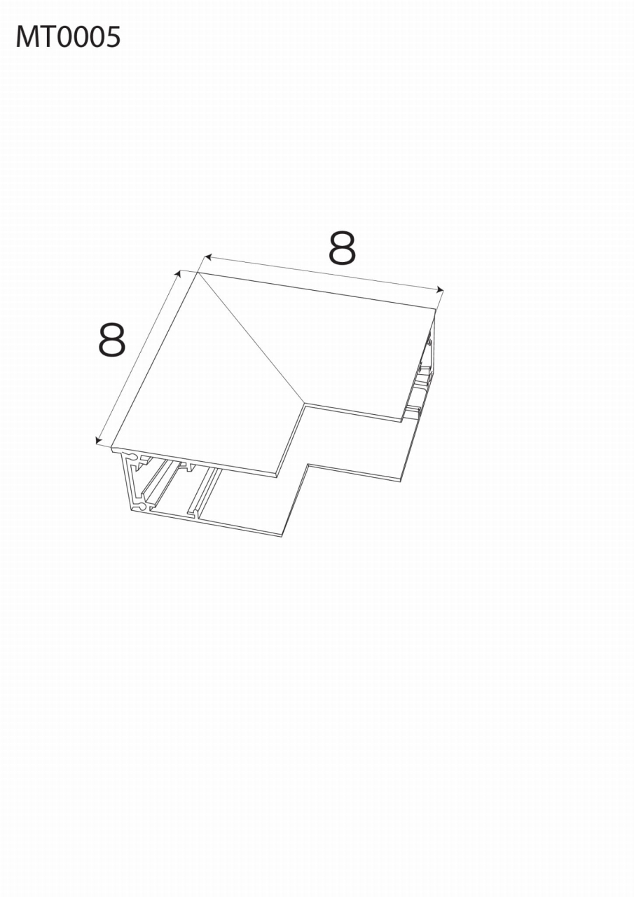 Maxlight MT0005 Magnetic Wall-ceiling corner for high-profile surface track MT0001/MT0002 [4]