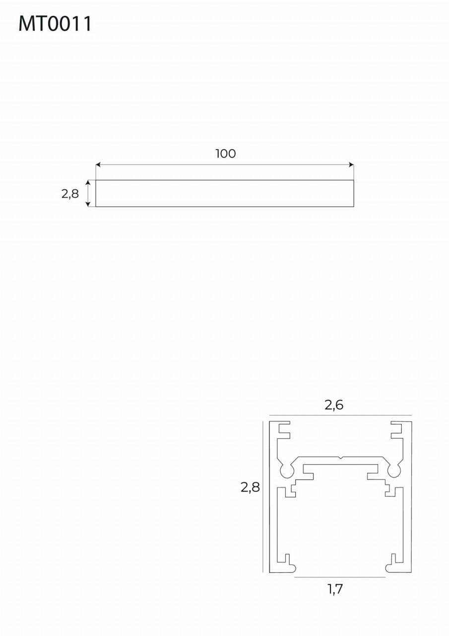 Sina magnetica SLIM - montata aparent - 1m [6]
