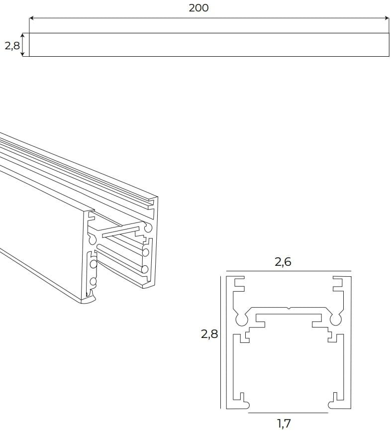 Max Light - Sina magnetica SLIM - montata aparent - 2m [6]