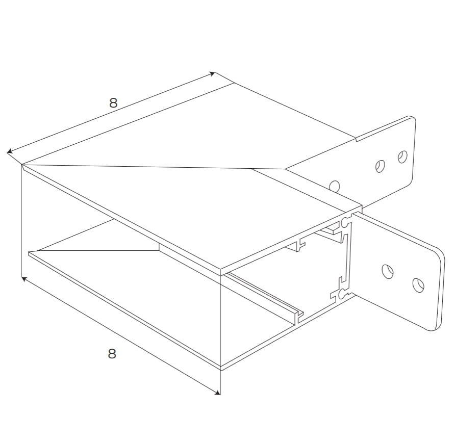 Maxlight MT0021 Magnetic Offset corner for high-profile surface track MT0018/MT0019 [2]