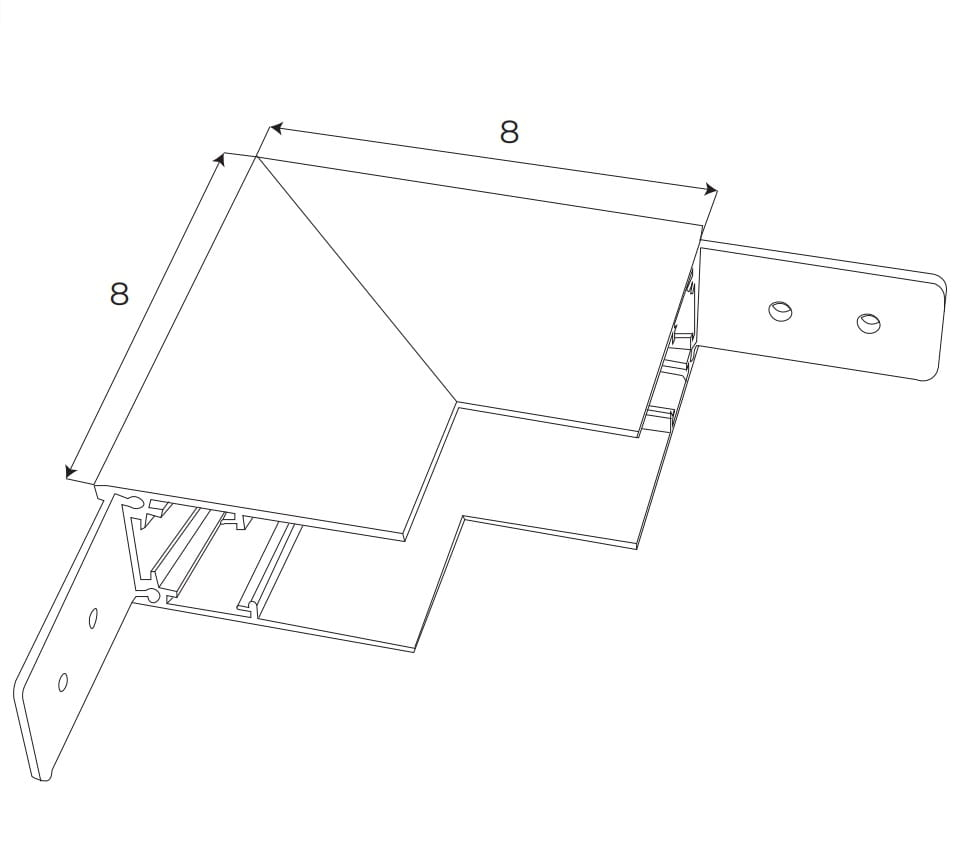 Maxlight MT0022 Magnetic Wall-ceiling corner for high-profile surface track MT0018/MT0019 [2]