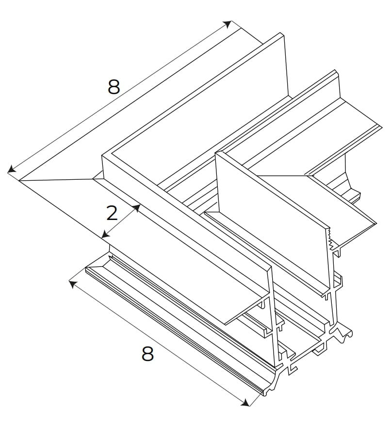Maxlight MT0025 Magnetic 90° recessed track corner for MT0023/MT0024 [2]