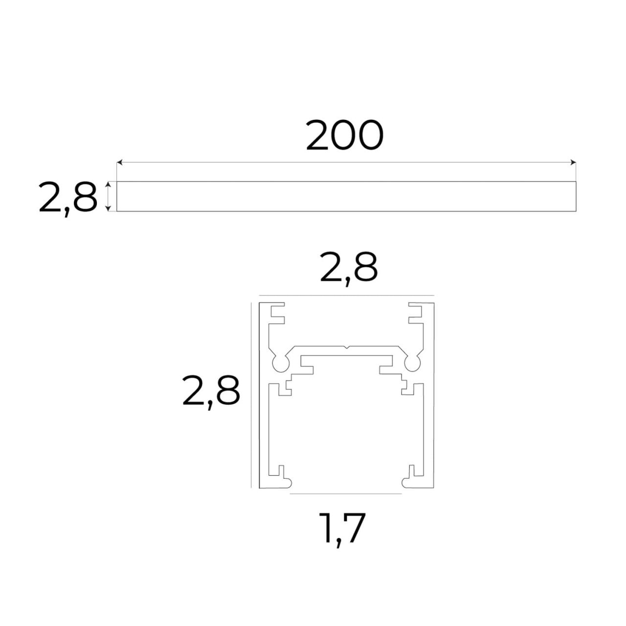 Maxlight MT0029 Magnetic Low-profile surface-mounted track 2m [2]