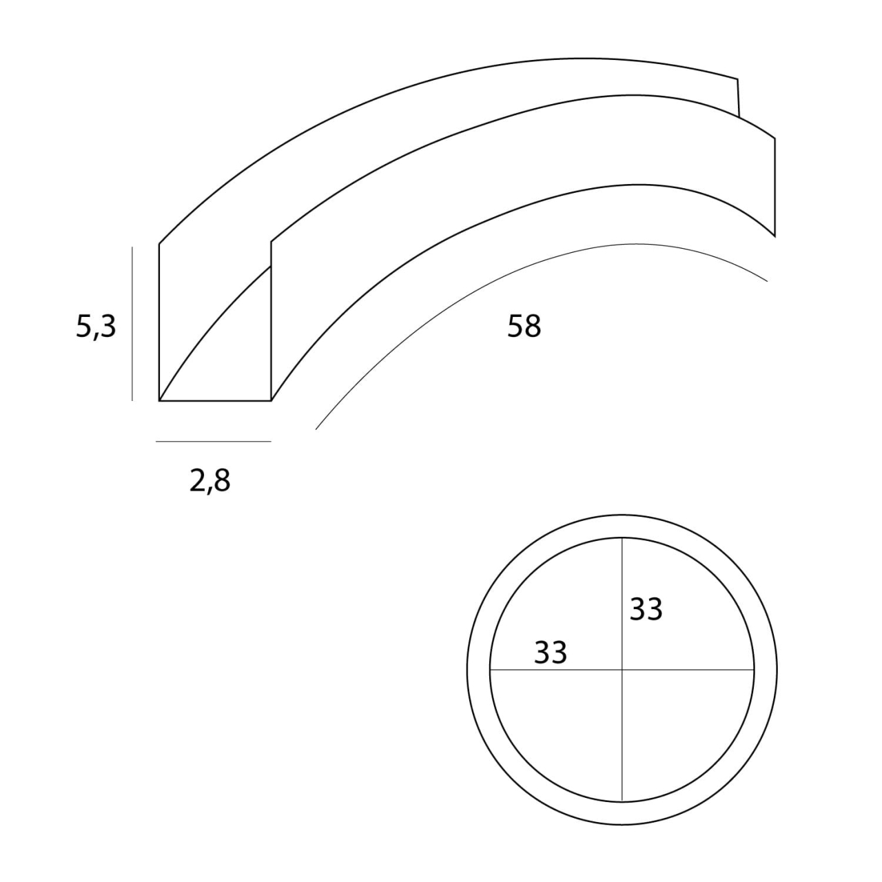 Maxlight MT0036 Magnetic High-profile surface-mounted track arc [8]