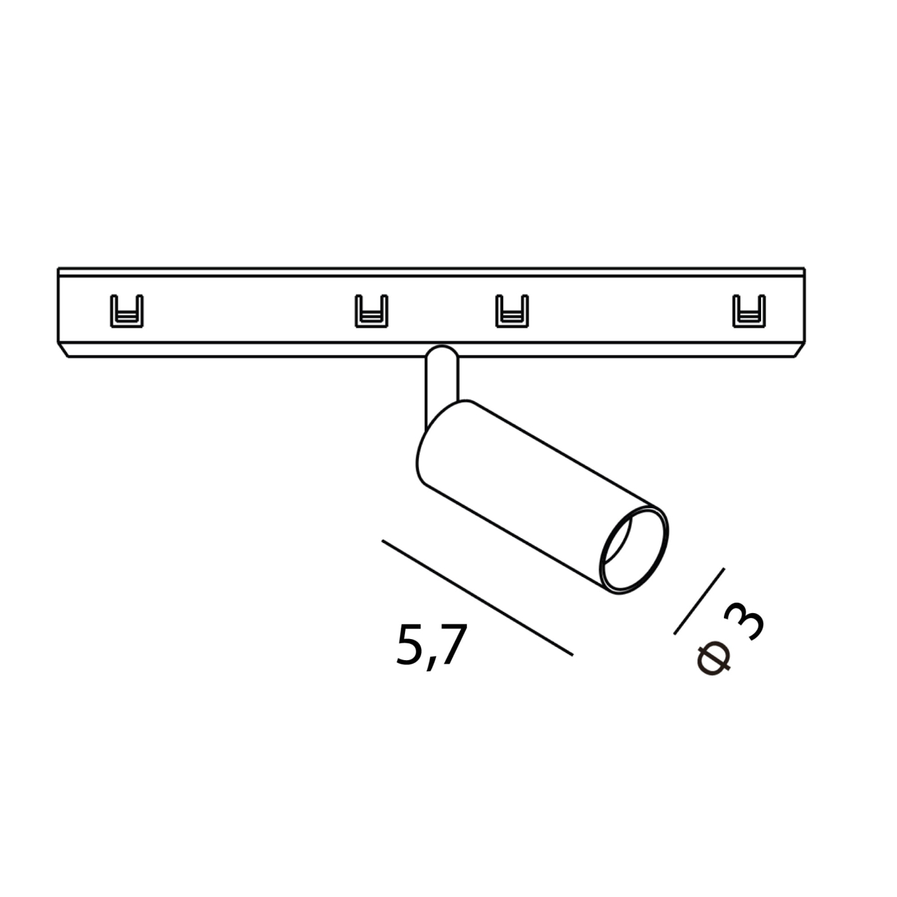MAXLIGHT N0001N Micro11 Reflector 5W On/Off 3000K On-Off- MICRO11 [2]