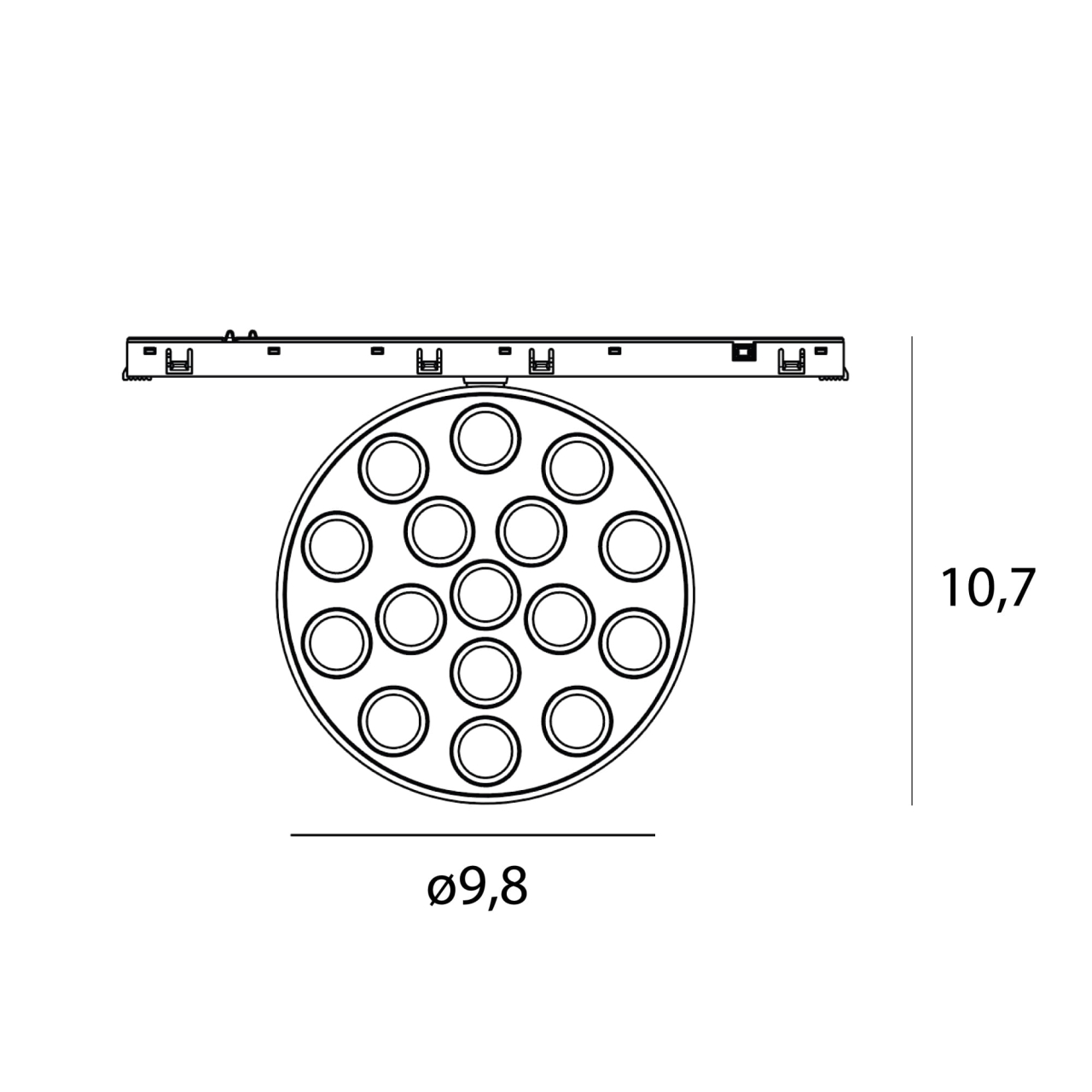 MAXLIGHT N0012N Micro11 Round grid 12W On/Off [4]
