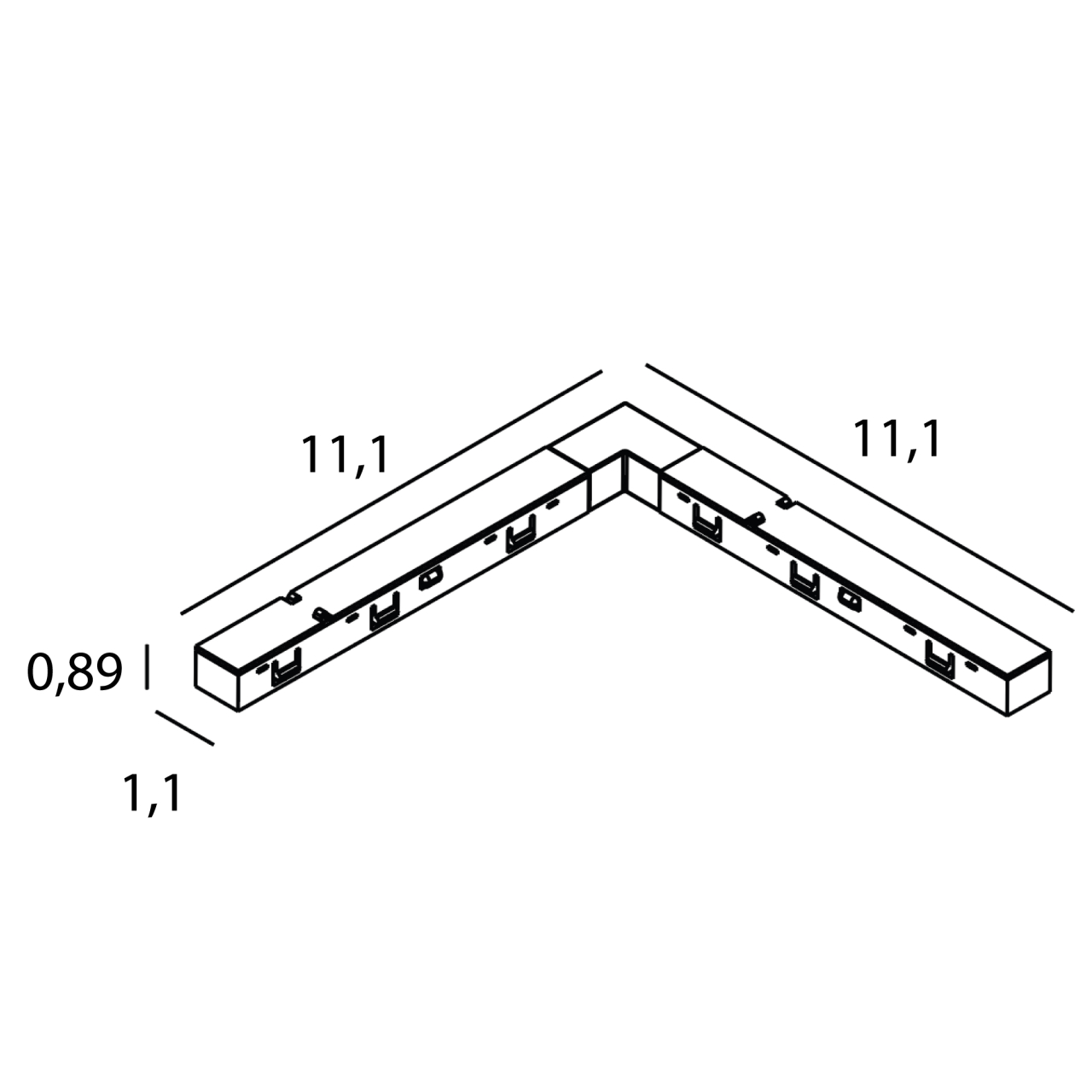 MAXLIGHT NA0003 INTERNAL TRACK CONNECTOR ANGLE 90 NT0003, NT0008, NT0013 -MICRO11 BLACK [3]