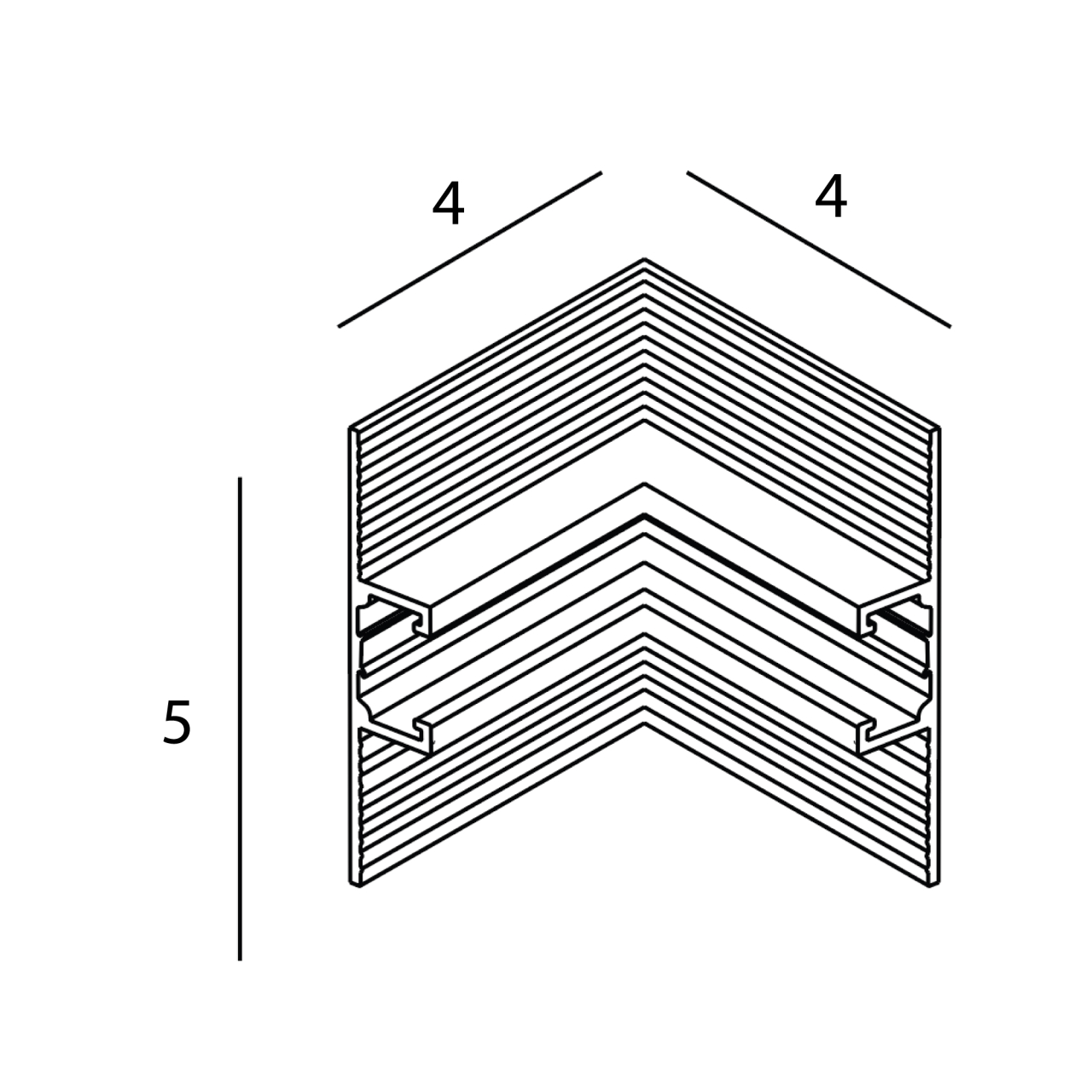 MAXLIGHT NT0004 Micro Recessed corner bracket, internal side angle (NT0001 NT0002) [3]
